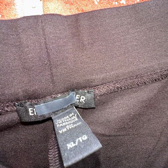 Eileen Fisher $218 Womens washable Flex Ponte Lantern Pants brown XL NEW - Picture 9 of 13